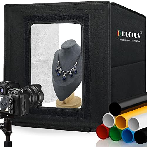 Photography da caixa de luz Duclus, caixa de estúdio portátil de 16x16 polegadas com 160 luzes limitáveis