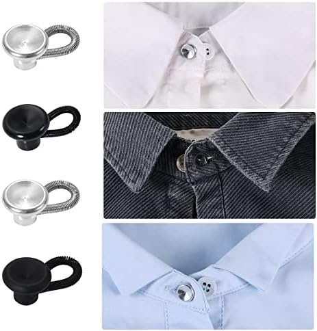 Extender de colarinho, extensão do botão de colar da camisa de 18pcs, extensores de cintura ajustáveis ​​Botões elásticos Jean Extender para homens calças de calça