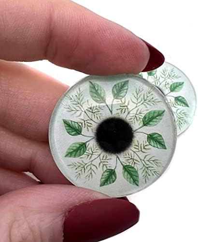 A natureza verde deixa os olhos de vidro de fantasia Cabocões para pingentes fazendo arames jóias