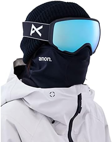 Óculos ANON WM1 + lente de bônus + máscara facial MFI®, quadro: preto, lente: percebem azul variável, lente
