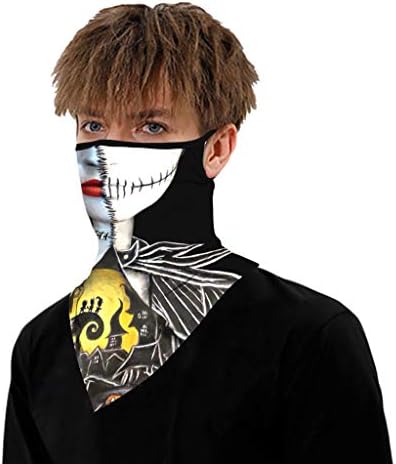 máscara de face iqka bandana com loops de orelha de halloween lenço de lenço assustador Garra