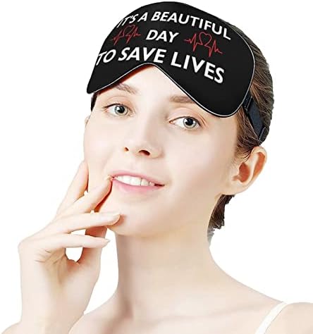 FunnyStar É um lindo dia para salvar vidas máscara de sono macia capa para os olhos para dormir