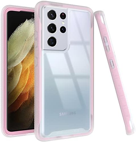 Caso Puxicu para Galaxy S21 Ultra, capa protetora de gota para Samsung Galaxy S21 Ultra, Matte Pink