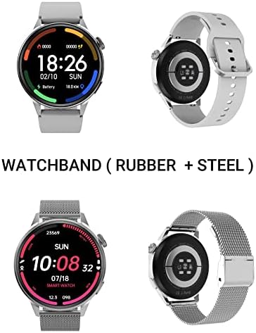 Hurkeye Smart Watch com Fitness Tracker, Sleep Monitor, Bluetooth Calling, Voice Assistant SmartWatch Sports Sportspert