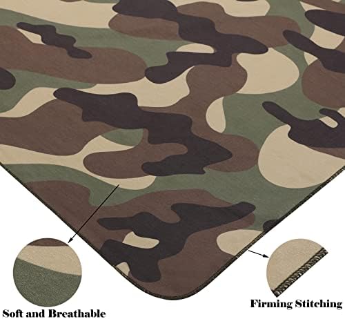 Cobertor de Swaddle de Bayceen para recém -nascidos Baby Boy Swaddle and Hat Set Receber Blanket 35 x 35 polegadas, Swaddle de estampa de camuflagem Conjunto