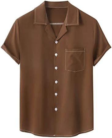 Moletom de moletom masculino Button Up Camisetas elegantes camisetas para homens Aloha camisa camisa masculina