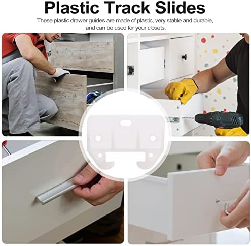 Guia upkoch guias guia plástico guia de faixa de gaveta 10pcs guias de gaveta plástica slides slides mobiliário