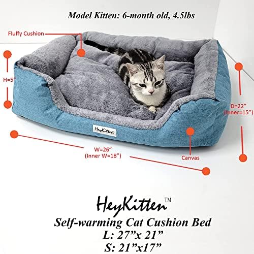 Postagens de arranhões de gato cinza Heykitten com poleiro e Ultra Soft Cat Cushion Combo
