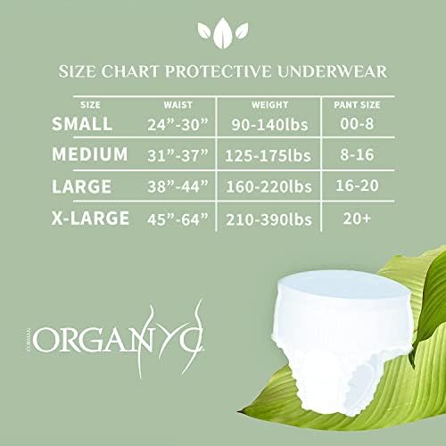 Roupa íntima de controle da bexiga Organyc para mulheres - roupas íntimas de proteção de algodão orgânico