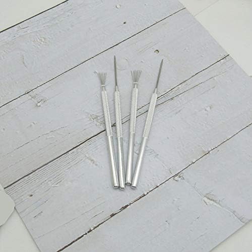 4 PCs Ferramentas de agulha de argila, ferramenta de textura do fio de penas e ferramentas de detalhe da agulha