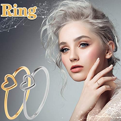 Jóias femininas promessa anéis de presente para namorada moda em forma de coração anéis de casamento