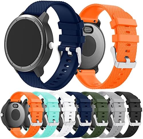Haodee 20mm Silicone Rubber Watch Strap Watch Band para Garmin Vivoactive 3/Vivomove HR Smart Watch Band