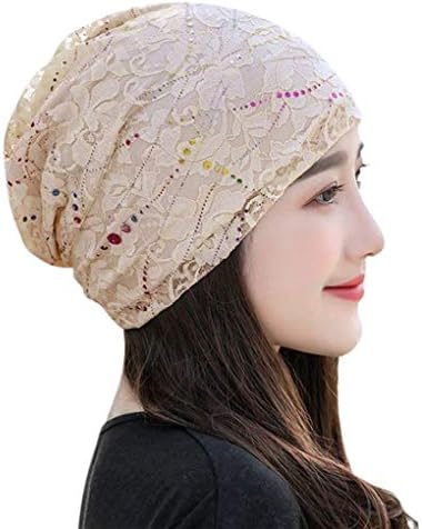Feminino de renda de renda Turbano Capéu de chapéu de caveira de crânio de crânio de caveira para pacientes