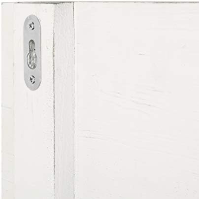 Mygift vintage White Wood Entryway Mail and Key Holder Family Command Center Organizador com quadro -negro, 2