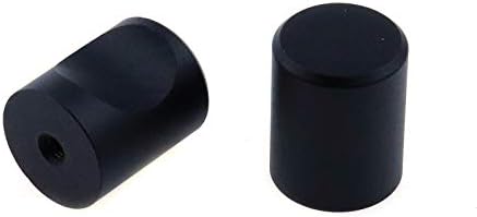 Coshar 4pack Mutalhos do gabinete contemporâneo Macho de cilindro Botões de latão pretos planos com
