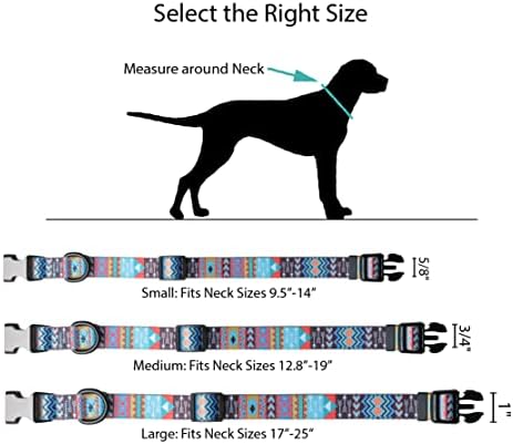 Tribal de colar de cachorro personalizado - etiqueta de identificação gravada personalizada aztec - tamanho