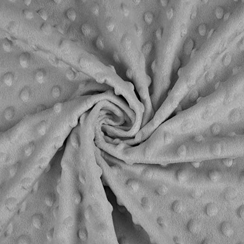American Baby Company Celesty Soft Chenille Minky Dot Recebendo cobertor com apoio de cetim sedoso, cinza,