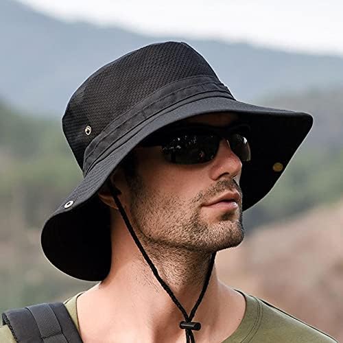 Chapéus de balde casuais ukkd para homens malha de verão chapéu de chapéu UV Chapéus do sol masculino