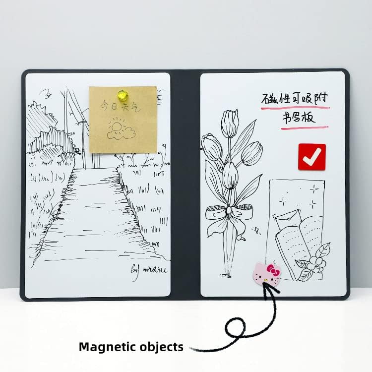 Caderno de desenho apagável para desktop magnético Whiteboard escrevendo caderno de registro ao