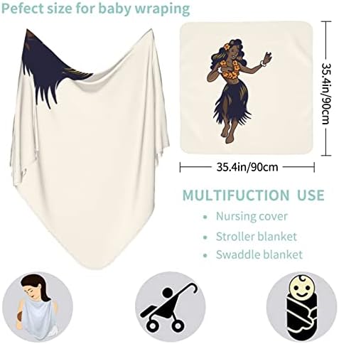 Waymay Girl Dancing Baby Blain Recebing Blanket para Swaddle Capa Infantil Caminhola Berçária