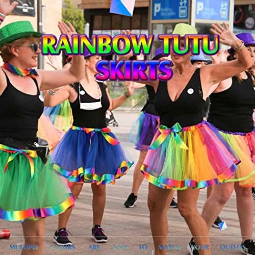 Twinklede feminino Tutu trajes arco -íris tutu saia de balé de tule tule do dia orgulho tutu para