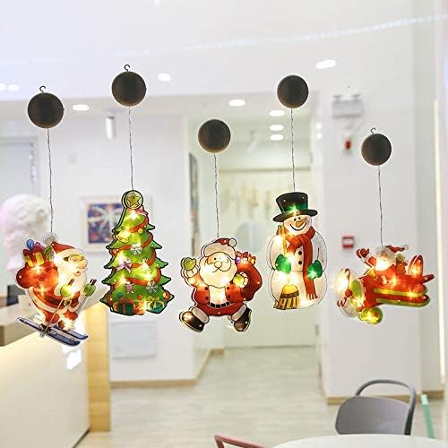 Ckoza Christmas Luzes decorativas de vestido festivo na vitrine da loja de lojas configurar as bugigangas da lâmpada