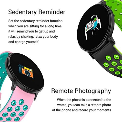 BHVXW Smart Watch Men Women Pressão arrastada Smartwatch assistir rastreador de frequência cardíaca esportiva