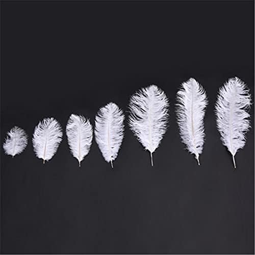 Zamihalaa - 50pcs/lotes brancos penas de avestruz para artesanato 15-70cm Decoração de penas