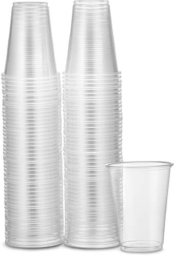 Plasticpro 7 oz de copos de bebida descartáveis ​​de plástico transparente [100 contagem]