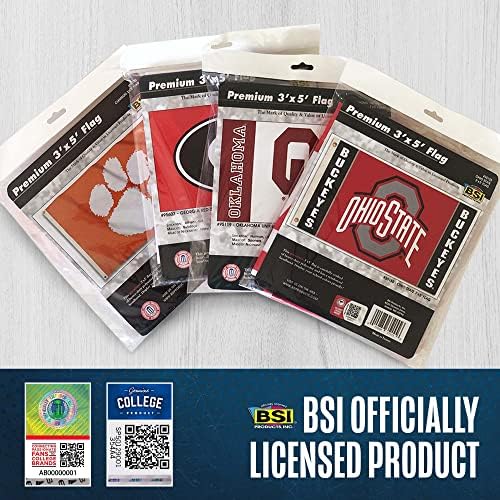 BSI Products, Inc. - Bandeira da Georgia Bulldogs 3'x5 com ilhós de bronze para serviços pesados ​​- futebol