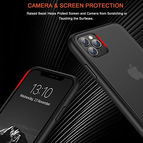 Tendlin Compatível com iPhone 11 Pro Max Case translúcida fosca de costas com um para -choques de