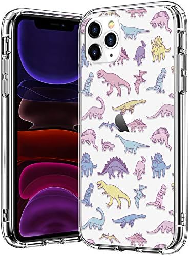 Bicol iPhone 11 Pro Max Case, dinossauros Padrão Clear Design Caso traseiro dígito de plástico transparente