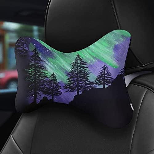 Aurora Pines pintando travesseiro de pescoço de carro macio Creol da cabeça Pillow pescoço travesseiro