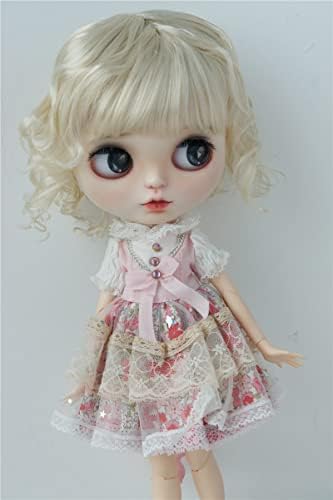 Perucas de boneca qbaby jd260 9-10 polegadas 23-25cm Lady Lady Lady Curly Mohair BJD Hair Kaye Wiggs Doll Acessórios