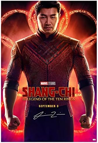 Simu Liu autografou Shang-Chi e a lenda dos dez anéis originais 27x40 Poster de filme duplo-lados
