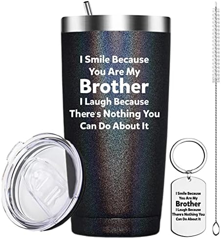 Presentes Lamiveenla para Brother Coffee Tumbler - Engraçado Presentes de Irmãos da Irmã - Presente