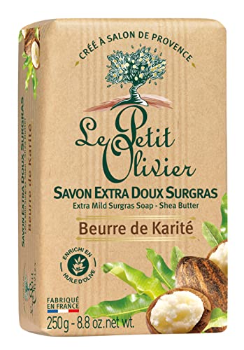 Le Petit Olivier extra Mild Surgras Soap - manteiga de karité - Limpa suavemente a pele - delicadamente