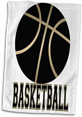 3drose tnmgraphics esportes - design de basquete preto - toalhas