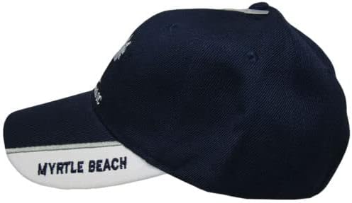 Carolina da Carolina do Sul Palmetto Crescent Myrtle Beach Blue Azul Bordado Cap Hat R3