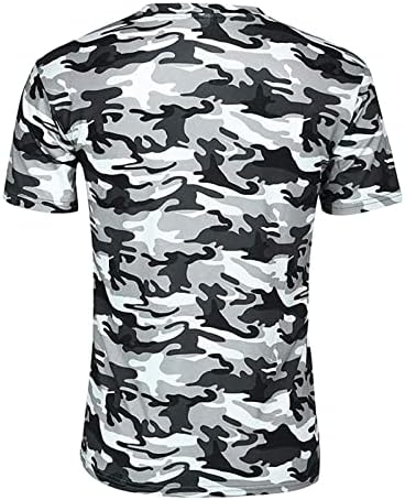 Camuflagem de camuflagem de camisetas vintage masculino camuflagem camuflagem de camuflagem Tops