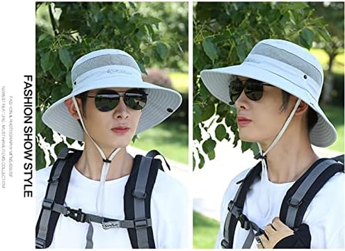 Chapéu de sol para homens/mulheres, chapéu de pesca de proteção UV larga de UV, mensagens de