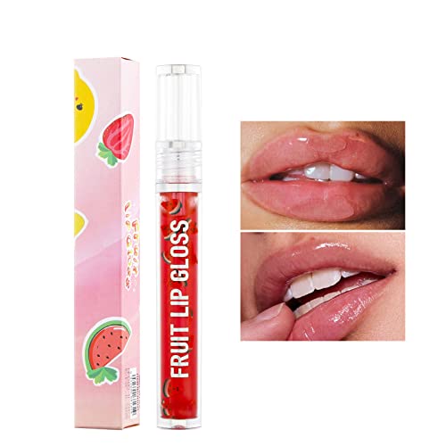 Xiahium doce flavo gloss 6 colorido fruto líquido Óleo de lábio reabasteça a água hidrata o esmalte labial