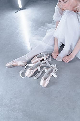 MSMAX Girls Satin Ballet Pointe Sapatos Profissionais de dança