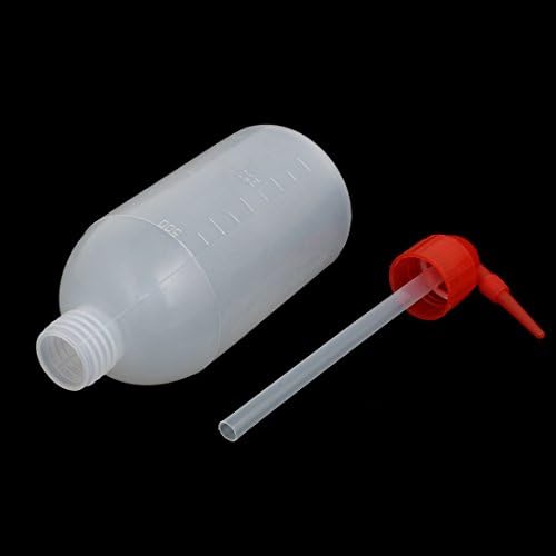 Aexit Red Cover Medidor de plástico transparente Cilindro de plástico Medição de medição 500ml
