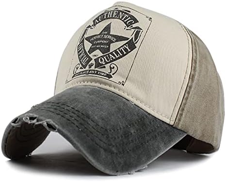 Yuloong Vintage Baseball Cap Washed Denim Trucker Hat Fashion Pentagram Star Pattern Outdoor Sun Hat algodão