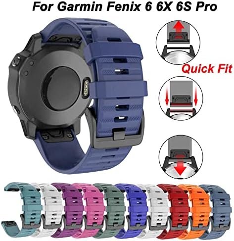 CEKGDB NEW 20 22 26mm Silicone Sport Silicone Watch Band Strap for Garmin Fenix ​​5x 6x Pro 5 6