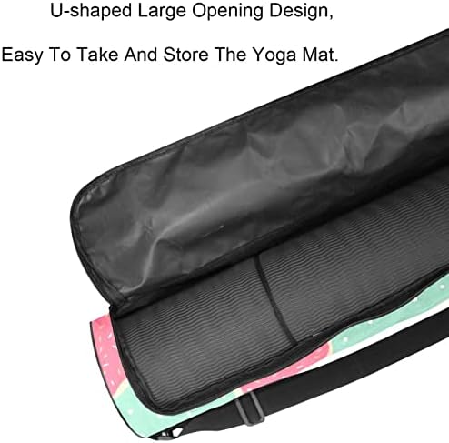 Ratgdn Yoga Mat Bag, Donuts Padrão Exercício de ioga transportadora de tape