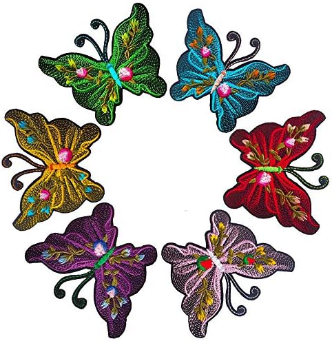 Qingxii decortor variado colorido manchas de borboletas costura