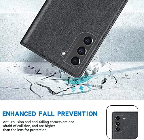 ZZXX Samsung Galaxy S21 FE Caixa da carteira Fe com [bloqueio de RFID] slot de cartão de cartão forte flip