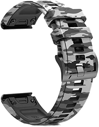DJDLFA 26 mm Silicone Redunda rápida Band para Garmin Fenix ​​7 7x 6 6x Pro 5x 5 mais 3 h Mk2 EasyFit Smart Watch